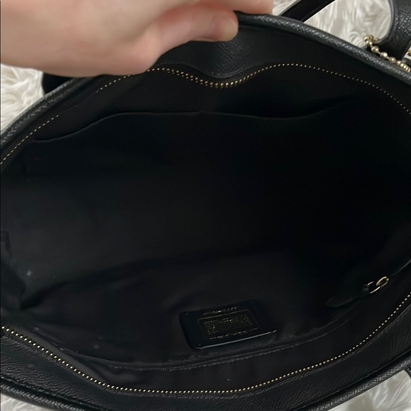 Coach Black Leather Tote Bag - Picture 3 of 7